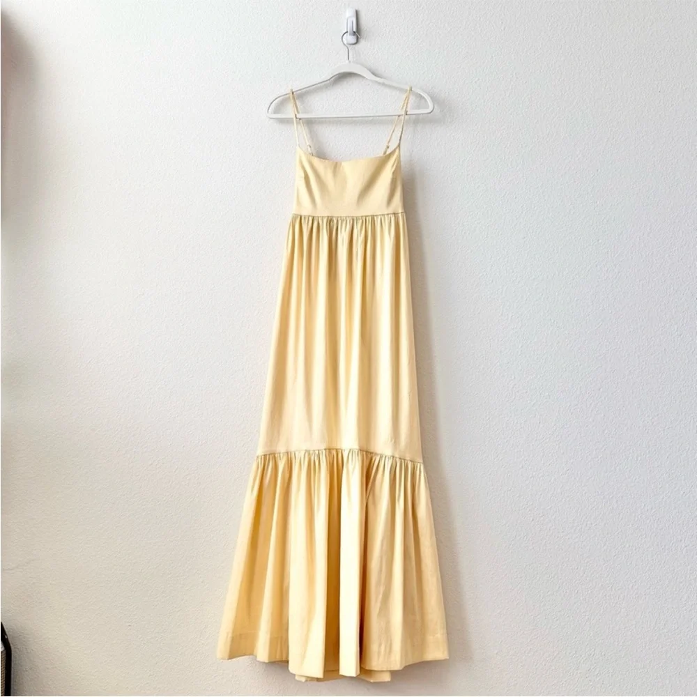 Abercrombie & Fitch Bow-Back Taffeta Maxi Dress